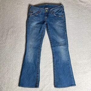 True religion Denim Jeans Designer Pocket logo Stitch Size 29 x 29